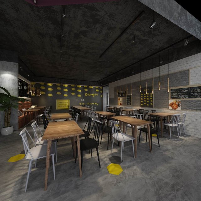 restaurant teahouse cafe drinks clubhouse 128 3D Model .c4d .max .obj .3ds .fbx .stl .blend 