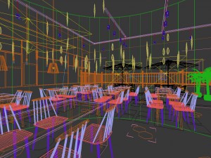 restaurant teahouse cafe drinks clubhouse 128 3D Model