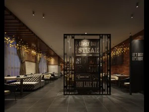 restaurante casa de ch&aacute; caf&eacute; bebidas clube 129 Modelo 3D