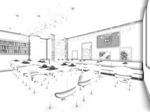 restaurant teahouse cafe drinks clubhouse 129 3D Model