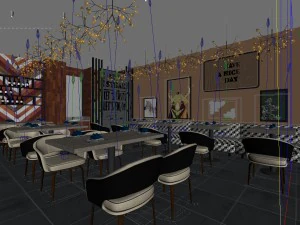 restaurant teahouse cafe drinks clubhouse 129 3D Model