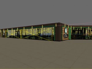 restaurant teahouse cafe drinks clubhouse 130 3D Model