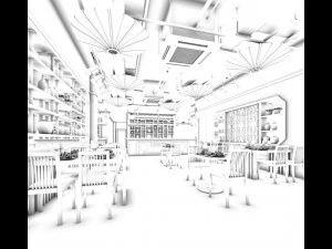 restaurant teahouse cafe drinks clubhouse 132 3D Model