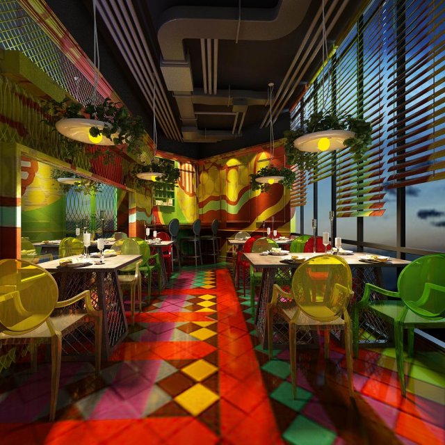 restaurant teahouse cafe drinks clubhouse 134 3D Model .c4d .max .obj .3ds .fbx .stl .blend 