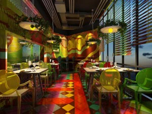 restaurante casa de t&eacute; cafeter&iacute;a bebidas casa club 134 Modelo 3D