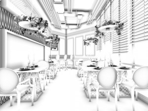 restaurant teahouse cafe drinks clubhouse 134 3D Model