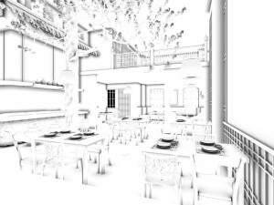 restaurant teahouse cafe drinks clubhouse 135 3D Model
