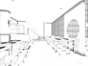restaurant teahouse cafe drinks clubhouse 135 3D Model