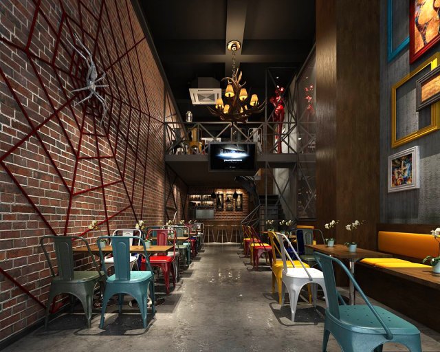 restaurant teahouse cafe drinks clubhouse 136 Modelo 3D .c4d .max .obj .3ds .fbx .stl .blend