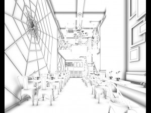 restaurant teahouse cafe drinks clubhouse 136 Modelo 3D