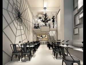 restaurant teahouse cafe drinks clubhouse 136 Modelo 3D
