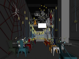 restaurant teahouse cafe drinks clubhouse 136 Modelo 3D