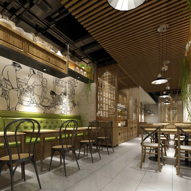 restaurant teahouse cafe drinks clubhouse 137 3D Model .c4d .max .obj .3ds .fbx .stl .blend 
