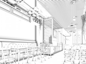restaurant teahouse cafe drinks clubhouse 137 3D Model