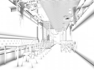 restaurant teahouse cafe drinks clubhouse 137 3D Model