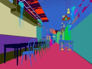 restaurant teahouse cafe drinks clubhouse 137 3D Model