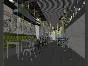 restaurant teahouse cafe drinks clubhouse 137 3D Model