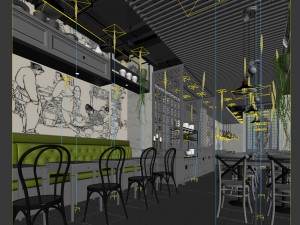 restaurant teahouse cafe drinks clubhouse 137 3D Model