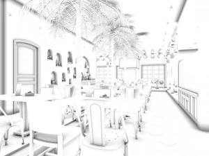 restaurant teahouse cafe drinks clubhouse 138 3D Model