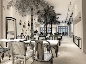 restaurant teahouse cafe drinks clubhouse 138 3D Model