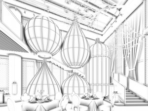 restaurant teahouse cafe drinks clubhouse 139 3D Model