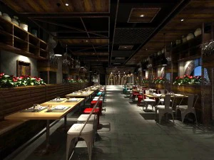 रेस्टोरेंट टीहाउस कैफे पेय क्लबहाउस 140 3D मॉडल