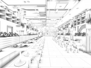 restaurant teahouse cafe drinks clubhouse 140 3D Model