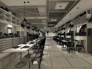 restaurant teahouse cafe drinks clubhouse 140 3D Model