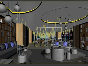 restaurant teahouse cafe drinks clubhouse 142 3D Model