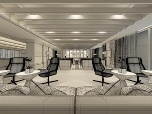 restaurant teahouse cafe drinks clubhouse 144 3D Model
