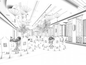 restaurant teahouse cafe drinks clubhouse 145 Modello 3D