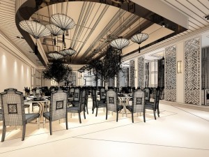 restaurant teahouse cafe drinks clubhouse 145 Modello 3D
