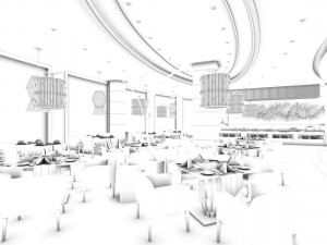 restaurant teahouse cafe drinks clubhouse 150 Modello 3D