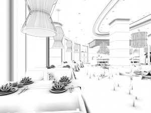 restaurant teahouse cafe drinks clubhouse 150 Modello 3D
