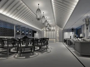 restaurant teahouse cafe drinks clubhouse 152 3D Model
