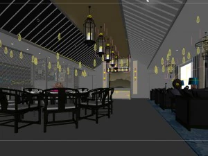restaurant teahouse cafe drinks clubhouse 152 3D Model