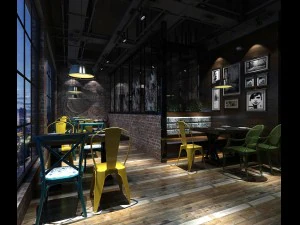 restaurante casa de ch&aacute; caf&eacute; bebidas clube 153 Modelo 3D