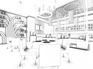 restaurant teahouse cafe drinks clubhouse 155 3D Модель