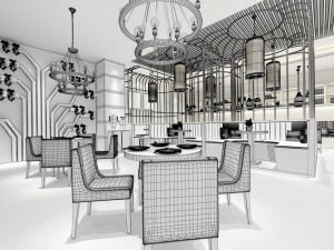 restaurant teahouse cafe drinks clubhouse 155 3D Модель