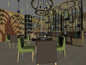 restaurant teahouse cafe drinks clubhouse 155 3D Model