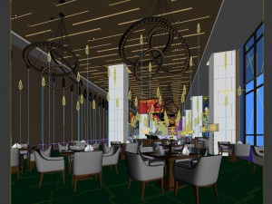 restaurant teahouse cafe drinks clubhouse 156 Model 3D