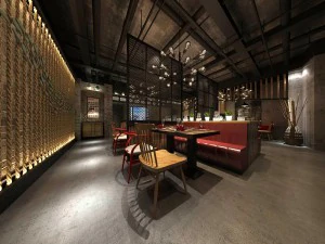 restaurante casa de ch&aacute; caf&eacute; bebidas clube 157 Modelo 3D