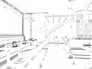 restaurant teahouse cafe drinks clubhouse 158 Modelo 3D