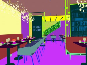 restaurant teahouse cafe drinks clubhouse 158 Modelo 3D