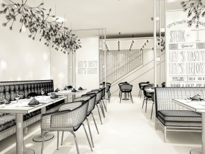 restaurant teahouse cafe drinks clubhouse 158 Modelo 3D