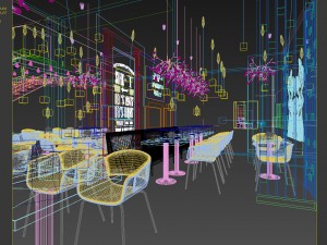 restaurant teahouse cafe drinks clubhouse 158 Modelo 3D