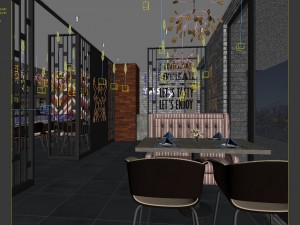restaurant teahouse cafe drinks clubhouse 158 Modelo 3D