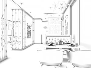 restaurant teahouse cafe drinks clubhouse 158 Modelo 3D