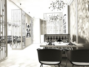 restaurant teahouse cafe drinks clubhouse 158 Modelo 3D