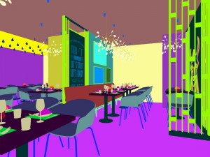 restaurant teahouse cafe drinks clubhouse 158 Modelo 3D